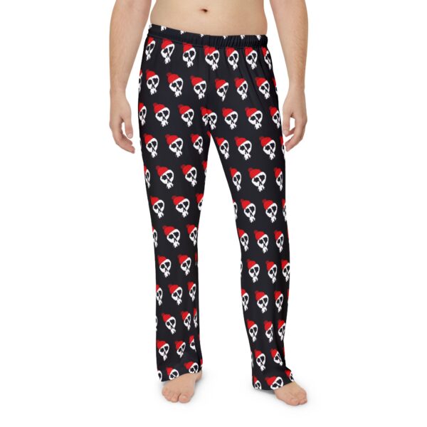 7 - Men's Black Winter Skully Pajama Pants (AOP) - Image 3