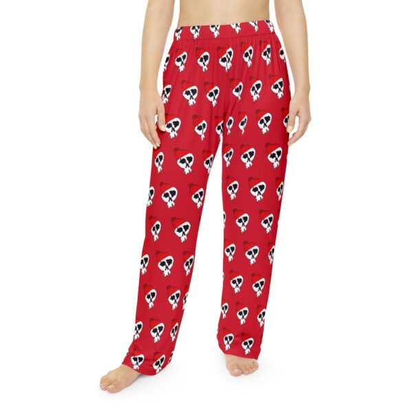 7 - Women's Red Winter Skully Pajama Pants (AOP) - Image 3