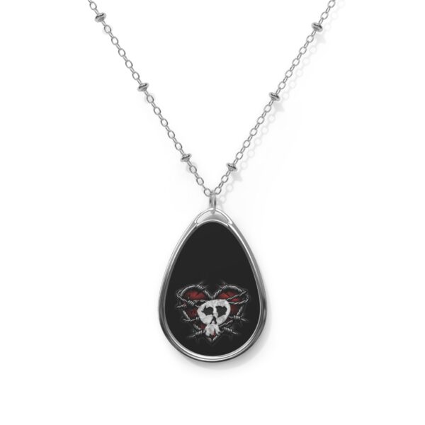 Skully Barbed Love  Necklace