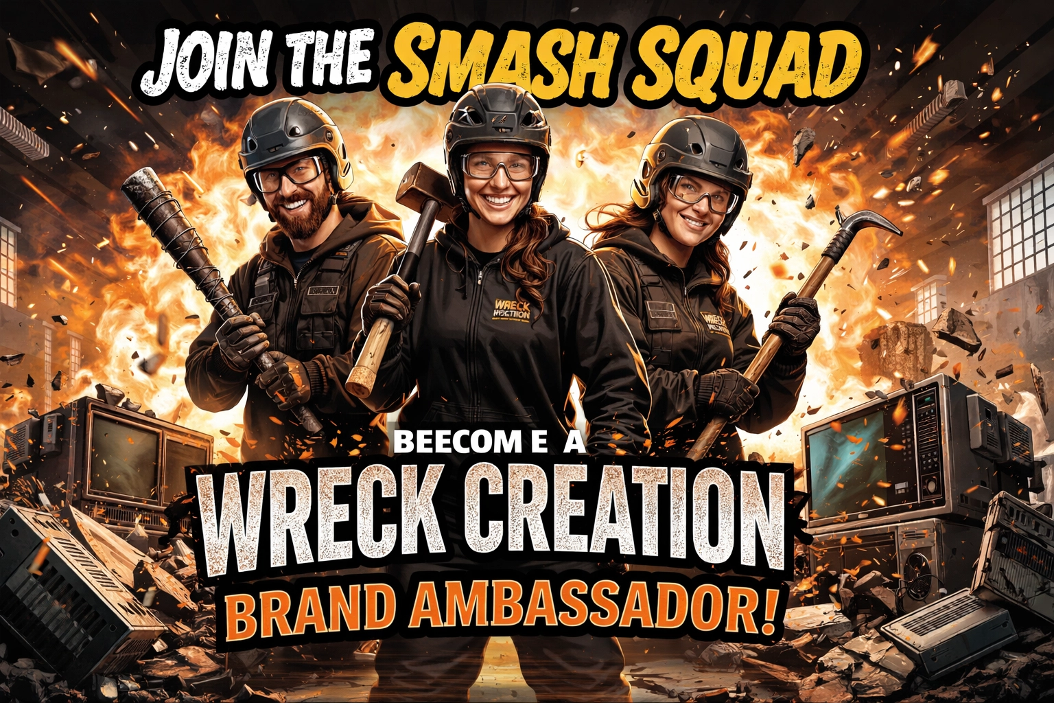 Join the Smash Squad: Become a Wreck Creation Brand Ambassador!